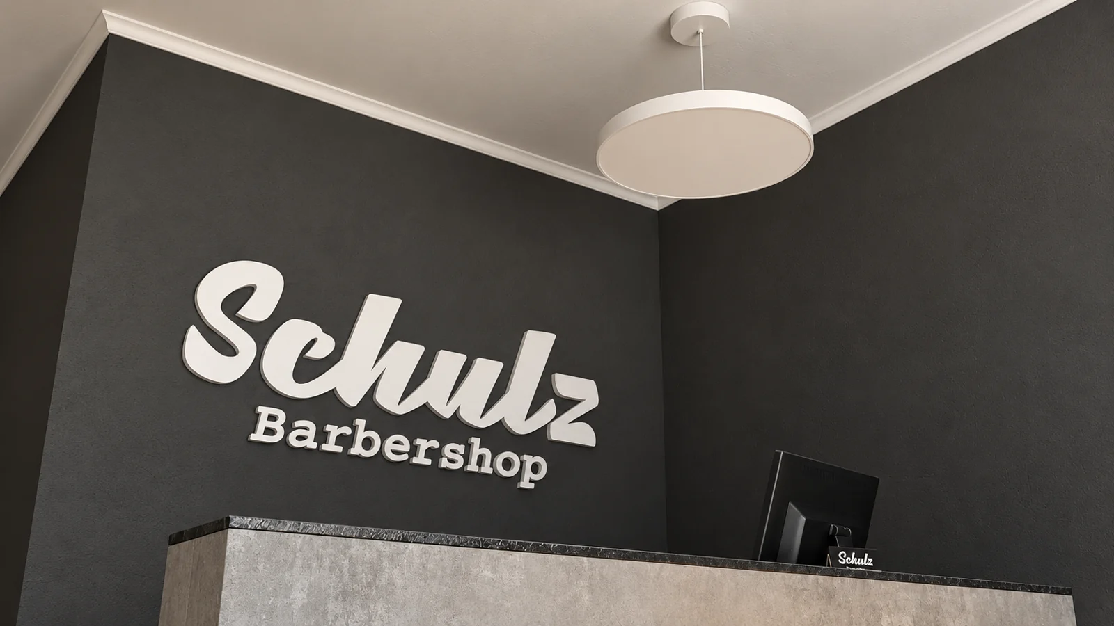 Reception pendant and signage