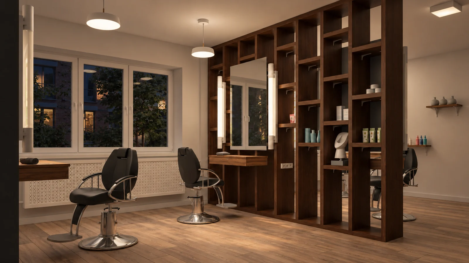 Lighting at the mirrors